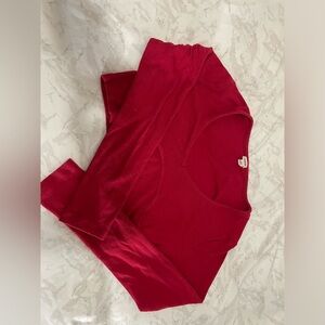 Red Garage Crop Long-sleeve LRG